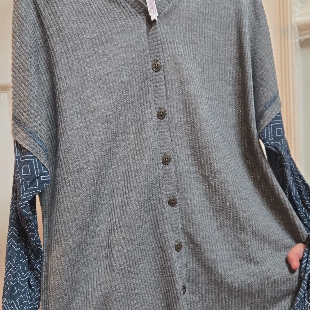 Matilda Jane Gray and Blue Kids Top